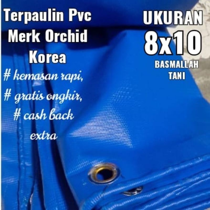 Terpaulin Pvc Merk Orchid Korea Ukuran 8x10 meter ORIGINAL