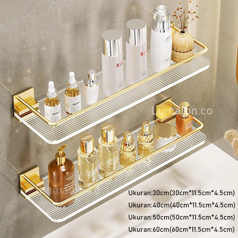 Rak Kamar Mandi Wastafel Kamar Mandi Toilet/Kamar Kecil/Dapur Rak Penyimpanan Tanpa Pukulan
