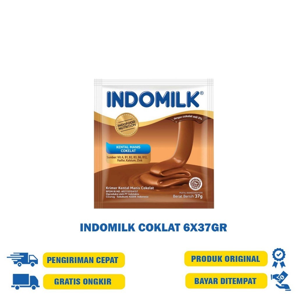 

INDOMILK SUSU KENTAL MANIS PUTIH/COKLAT 6X37 SACHET