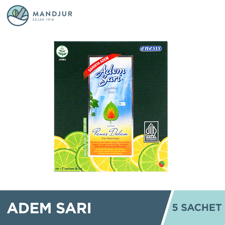 

Adem Sari Dus Isi 5 Sachet - Pereda Panas Dalam, Sakit Tenggorokan