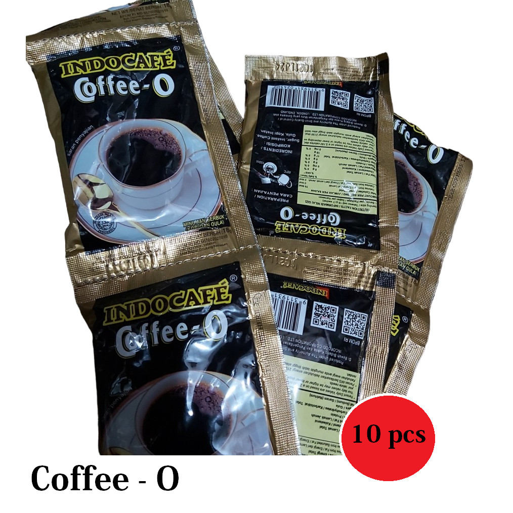 

Indocafe COFFEE - O 10 Sachet Halal Kopi Hitam / Coffee-O 1 Renceng