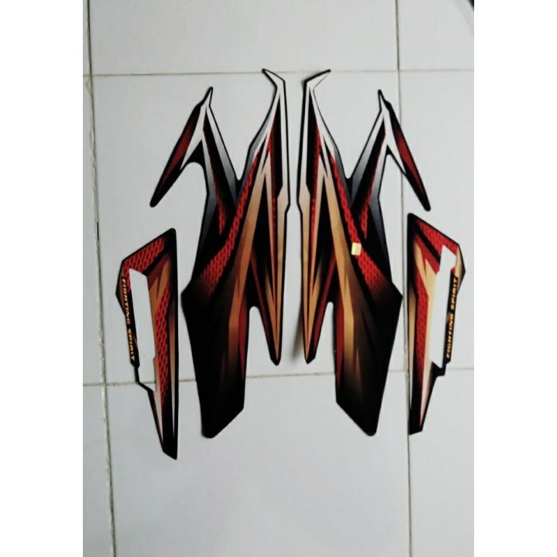 STRIPPING YAMAHA RX-KING 2005 WARNA HITAM LIST MERAH LOKAL NON ORI KUALITAS BAGUS MIRIP ORI