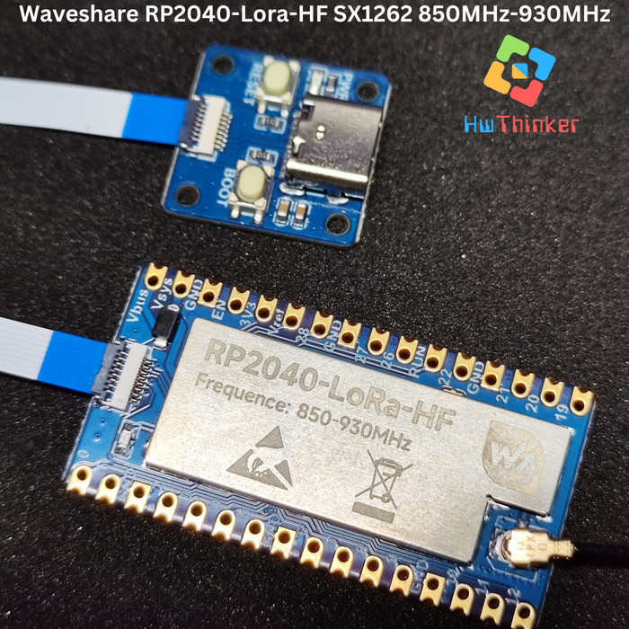Waveshare Raspberry Pico RP2040 + LoRa SX1262 Development Board  RF Chip 915MHz 850MHz-930MHz RP2040