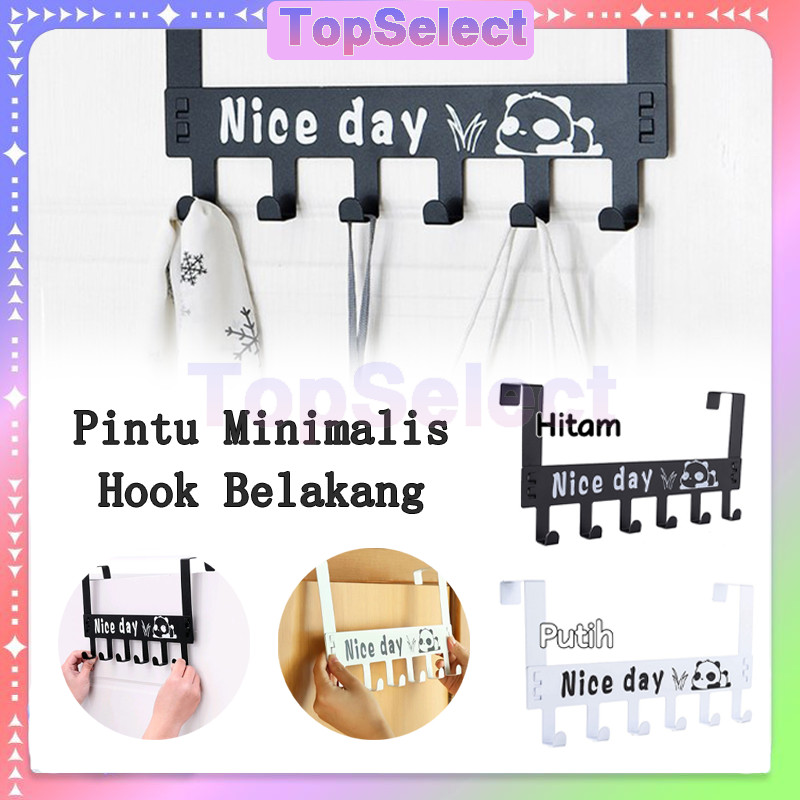 Hanger Tempel Belakang Pintu Hook 6 Kait Gantungan Baju/Tempel Pintu Gantungan Baju Hook Back Door /