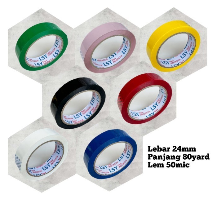 

isolasi / lakban warna warni 24MM x 80yard
