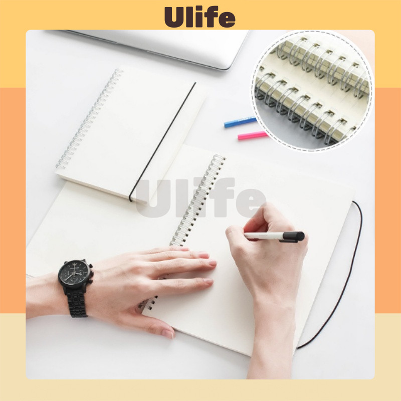 

A5 B5 Note Book / Note Book / Lembar Cover Transparan / Dotted Spiral Notebook 60 Lembar / Note Book / Buku Tulis/ Jurnal