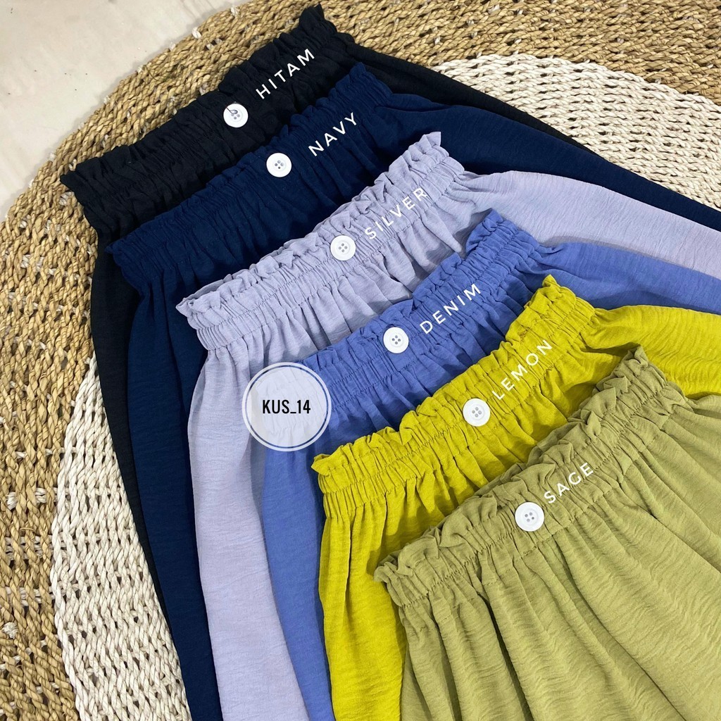 Hotpants Crinkle Kancing / Celana Pendek Wanita Crinkle Airflow / Daily Pants Kancing