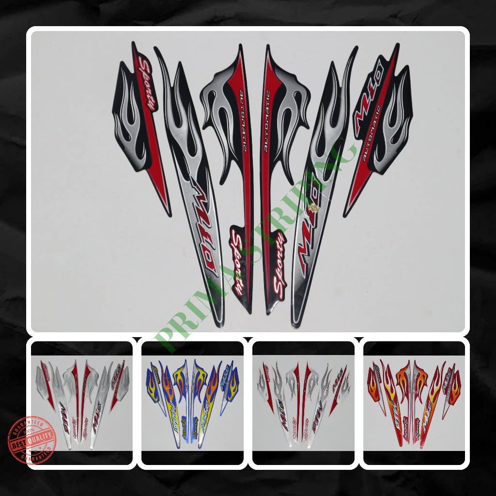 STRIPING STIKER MOTOR MIO 2006 API MERAH