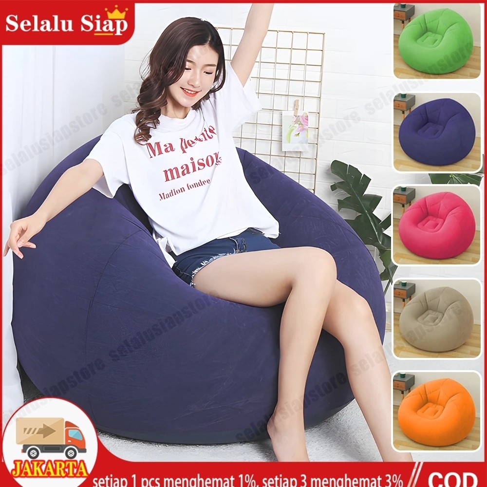 Bean Bag Kursi Sofa Tiup Malas Besar Kursi Sofa Kursi Panjang PVC Tas Tas Kacang Sofa Pouf Puff Sofa