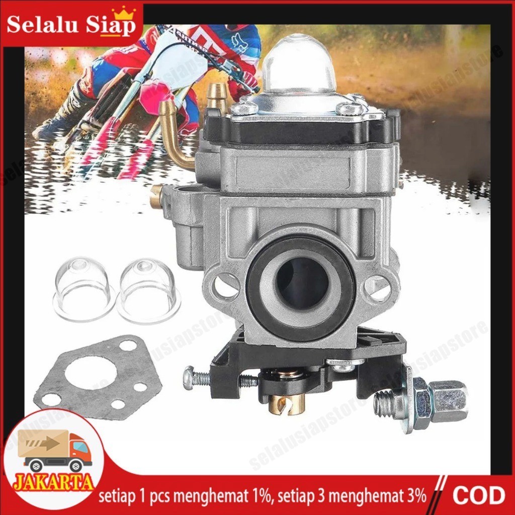 Karburator 11mm Untuk Skuter Mini Skuter ATV Strimmer Pemotong Rumput Pemotong Rumput Gergaji Mesin 