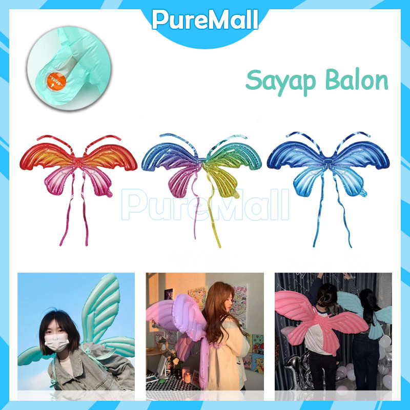 Balon Foil Sayap Kupu Sayap Kupu-Kupu / Balon Kupu-kupu Sayap / Tahun Dekorasi Ulang Tahun Sayap Uni