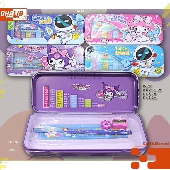 

KOTAK PENSIL KALENG ada ISI ukuran SEDANG/PENCIL CASE - CEWEK