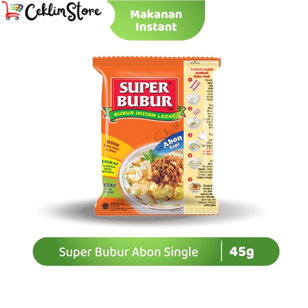 

Super Bubur Abon Sapi Single 45 Gr