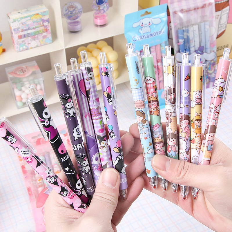 

Sanrio Tekan Pena Set Lucu Gel Tinta Pena Gambar Kartun Gadis Hati Hitam Gel Tinta Pena MG