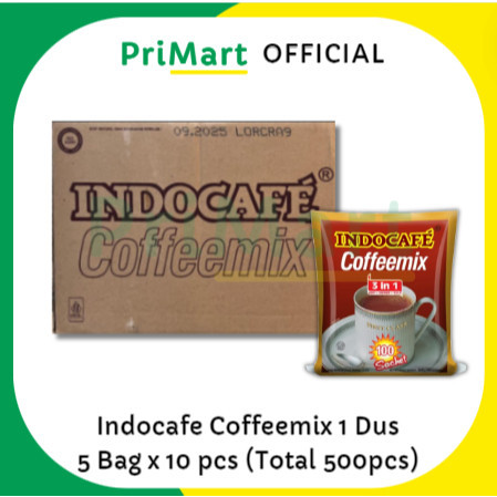 

[ GRAB -SAMDAY ] Indocafe Cofeemix 1 Dus (5 Bag x 10 Pcs) total 500 Pcs
