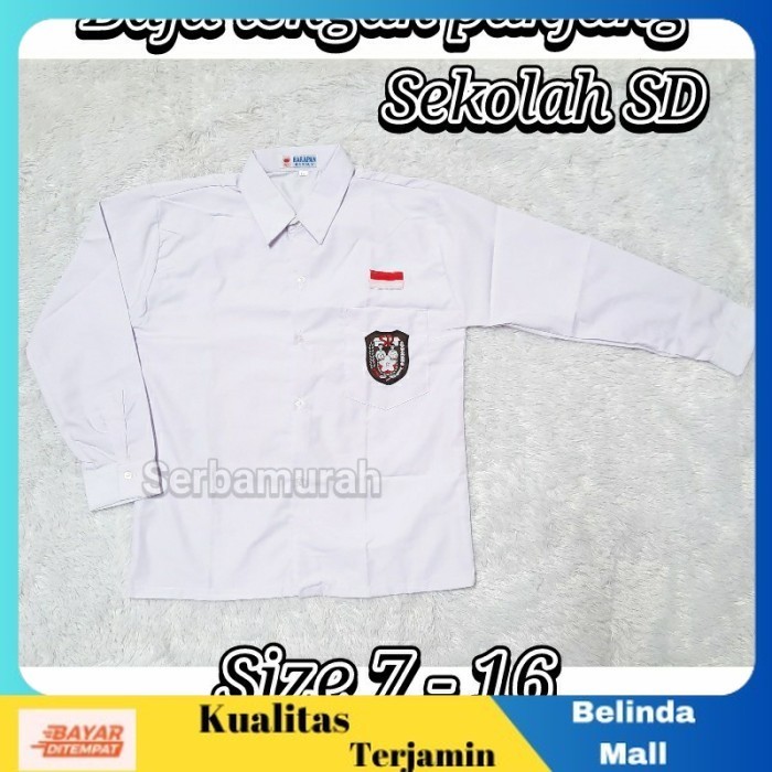 

⭐KUALITAS TERBAIK⭐ baju seragam putih sekolah lengan panjang SIZE 7 Terlaris