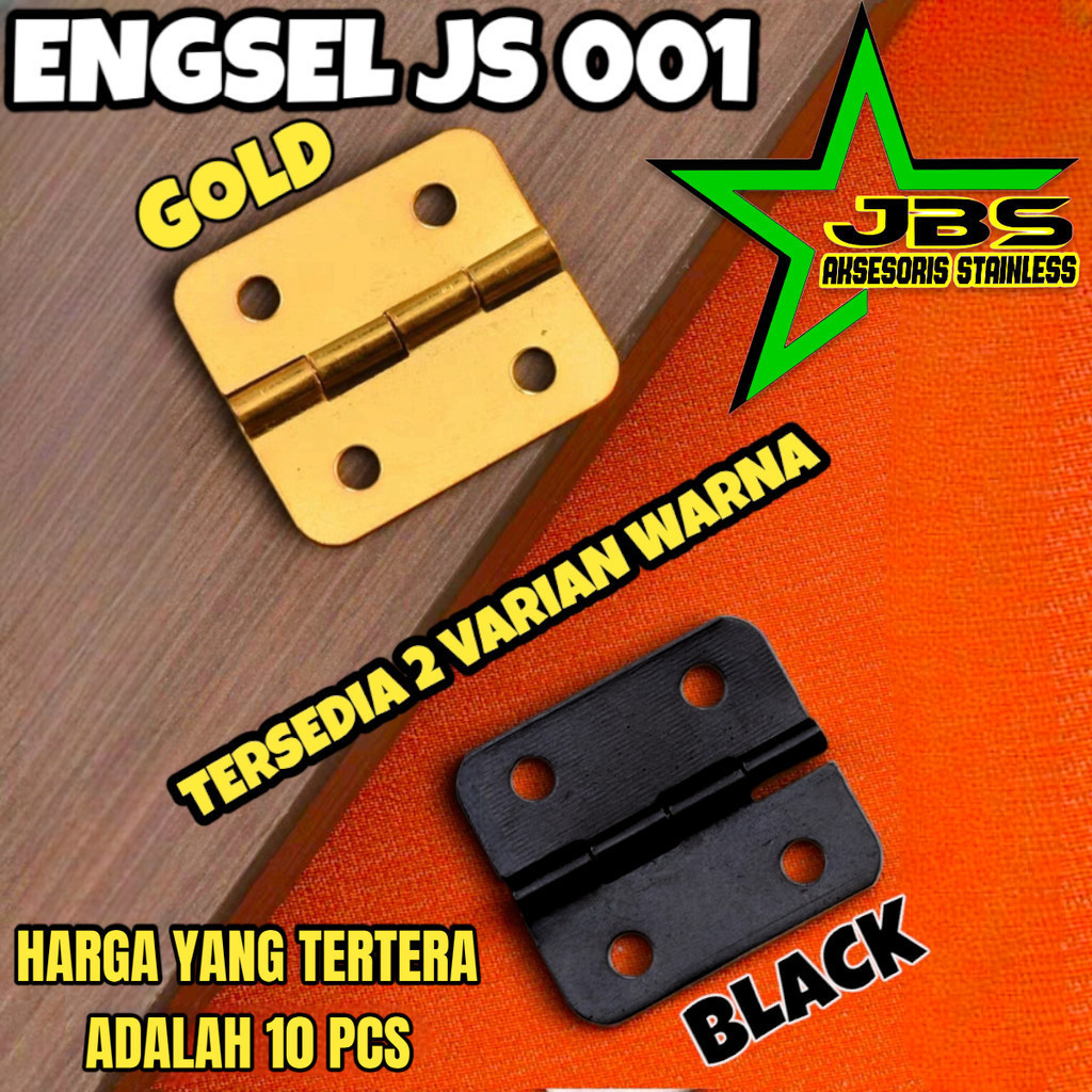 [10 PCS] ENGSEL KUPU KOTAK (JS001) 1,6x1,3CM - KUPU KECIL UNTUK FURNITURE DAN DEKORASI ENGSEL