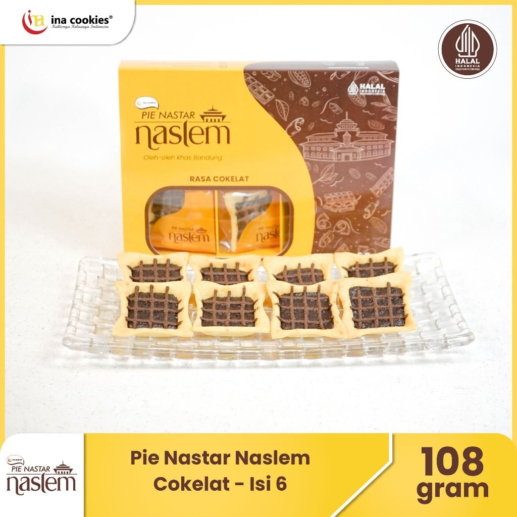 

Pie Nastar Naslem Coklat isi 6 pcs Oleh-Oleh Bandung by Ina Cookies Agen Resmi Malang