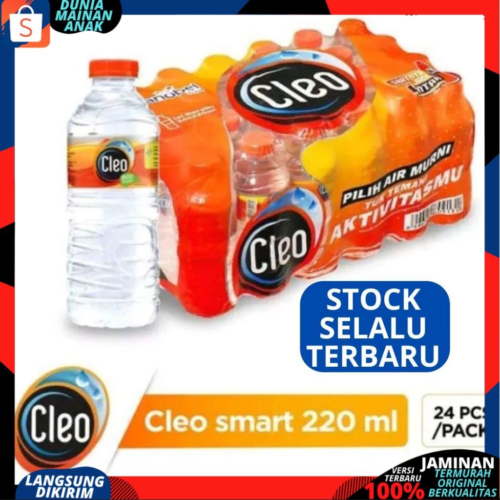 

DMA Air Mineral CLEO Mini Smart 220 ML Isi 24 Botol PER PACK