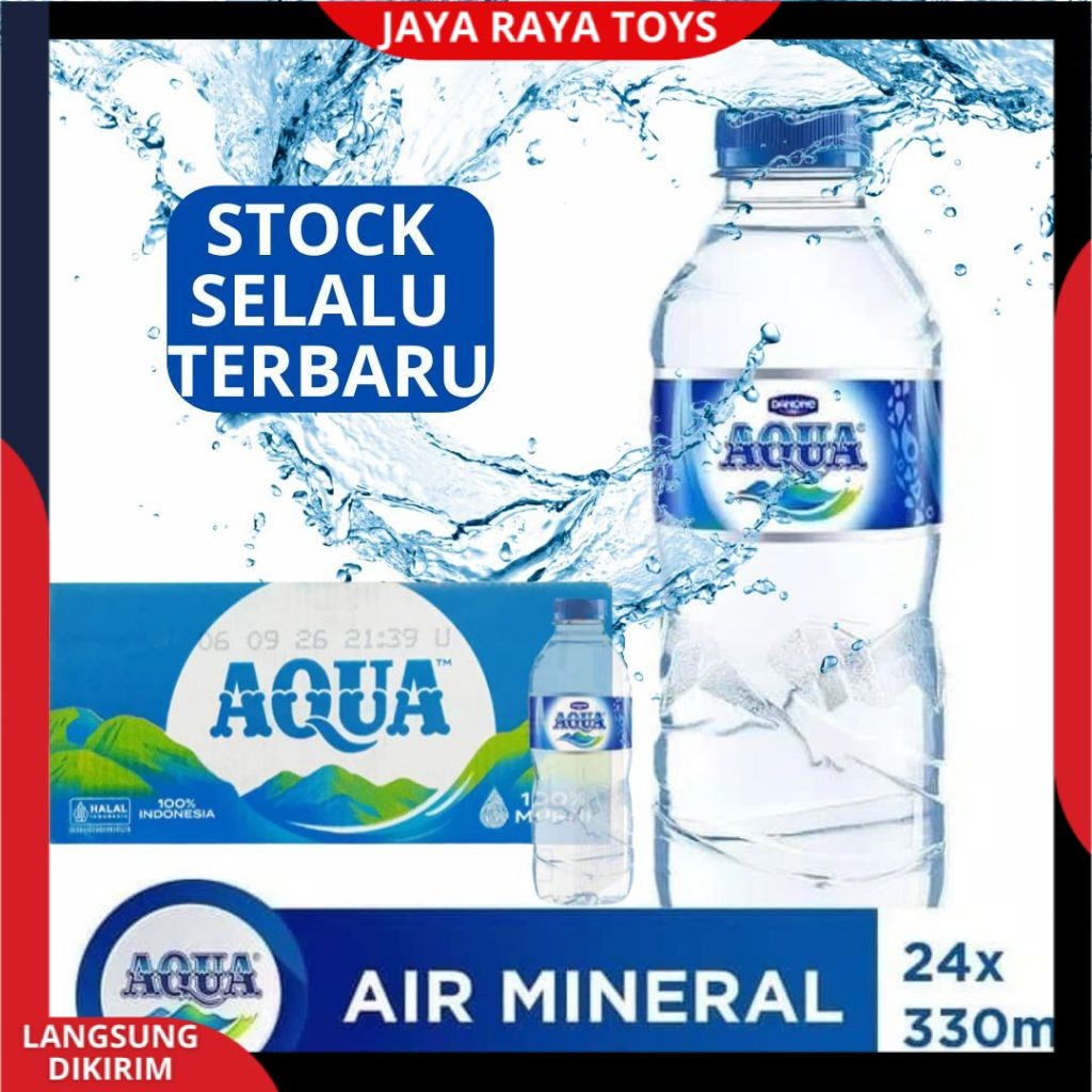 

PROMO Air Minerale AQUA Botol 330 ML / Isi 24 Botol Per DUS PER KARTON