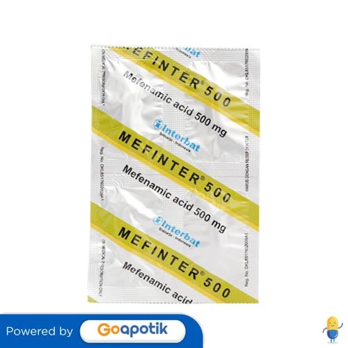 Mefinter 500 Mg Strip 4 Tablet