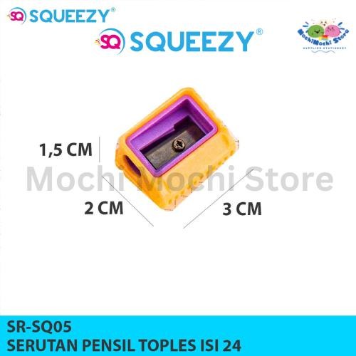 

D3W! PER TOPLES/24 PCS Serutan Pensil SR-SQ05 Pencil Sharpener Rautan Pensil Serutan Pensil