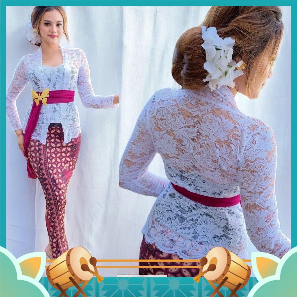 Baju Wanita Modern Keren Kekinian Kondangan Acara Formal / Kebaya Modern Brukat Bali Melar Atasan Ke