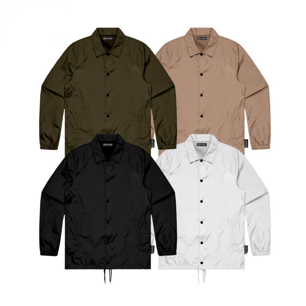 Jaket Coach Knop Polos Waterproof Unisex - Coach Pria dan Wanita Terbaru