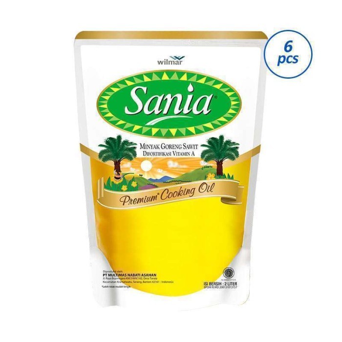 

Sania Minyak Goreng Sania 2liter/ dus/6 pouch