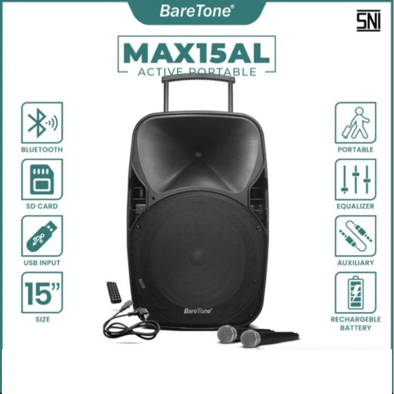 SPEAKER BARETONE MAX15AL / SPEAKER PORTABLE BARETONE 15 INCH MAX 15AL SPEAKER MEETING