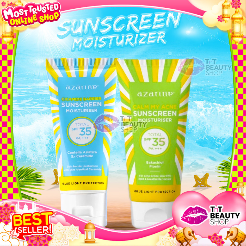 AZARINE Cicamide Barrier Sunscreen Moisturizer Calm My Acne SPF 35 PA+++ | TnT Beauty Shop