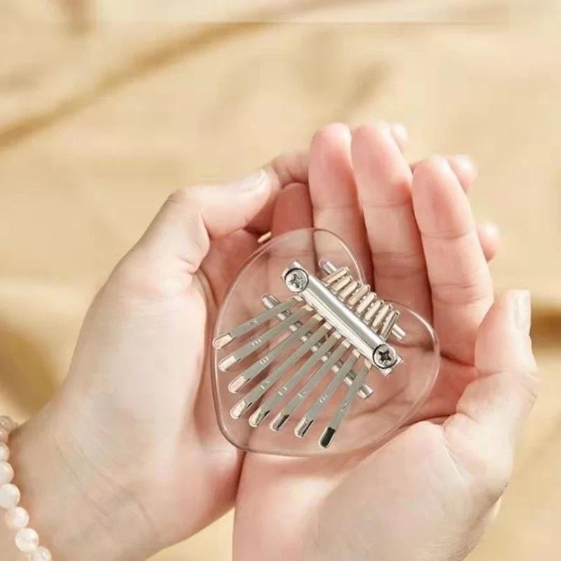Transparent 8 Keys Kalimba Mini Piano Kids Portable Professional Kalimba Adults Strumenti Musicali K