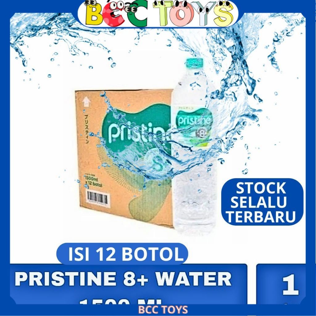 

Air Mineral PRISTINE PH 8+ 1500 ML 1,5 Liter Isi 12 Botol PER DUS PER KARTON BCC