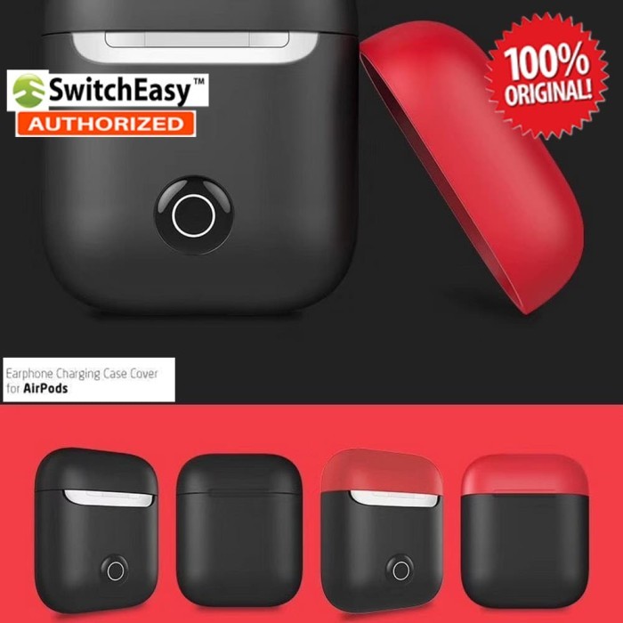 [[PROMO]] SwitchEasy AirPod Colors Apple AirPods Charging Case ( Black Red )