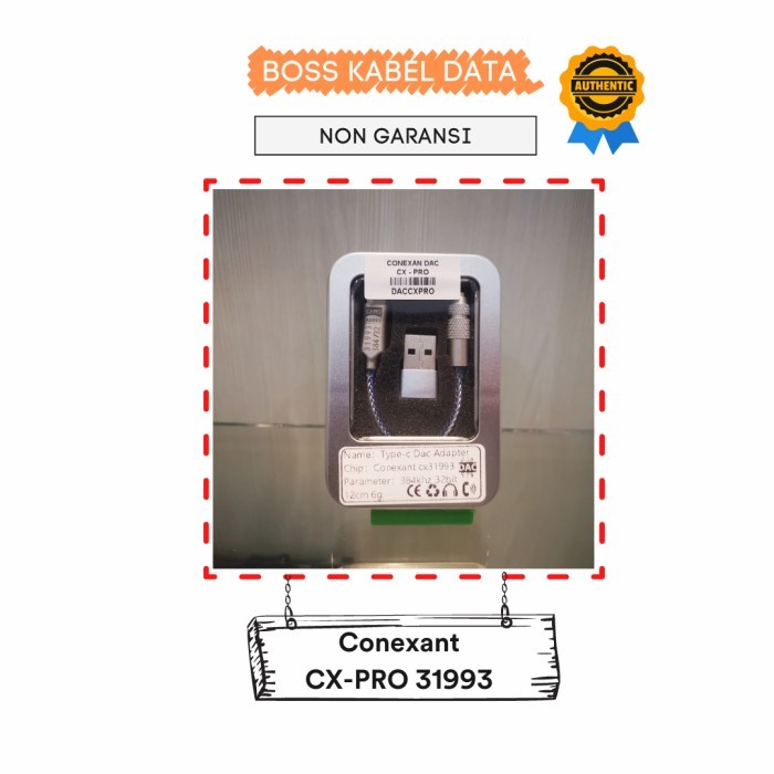 CONEXANT CX31993 CX-PRO DAC Type C to 3.5mm Amplifier Chip Decoding - Biru