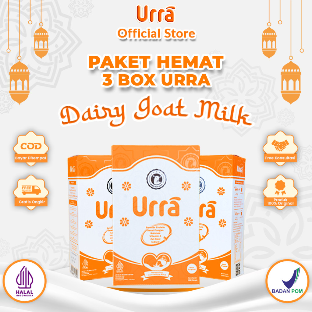 

URRA Susu Kambing Saanen Untuk Penambah Berat Badan & Tinggi Badan Anak - 3 Box