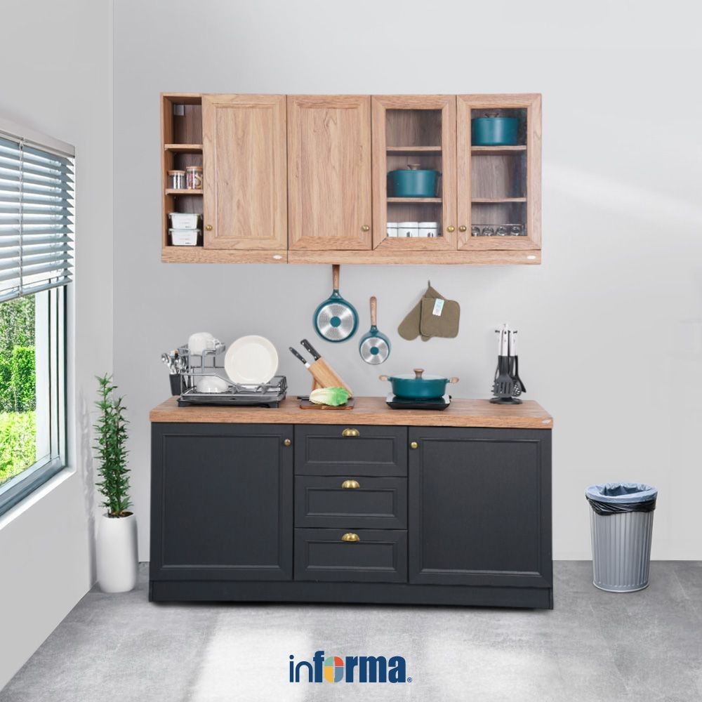 Informa 1.8 Mtr Irish Kitchen Set Lemari Kabinet Dapur Serbaguna Kitchen Storage Tempat Penyimpanan 