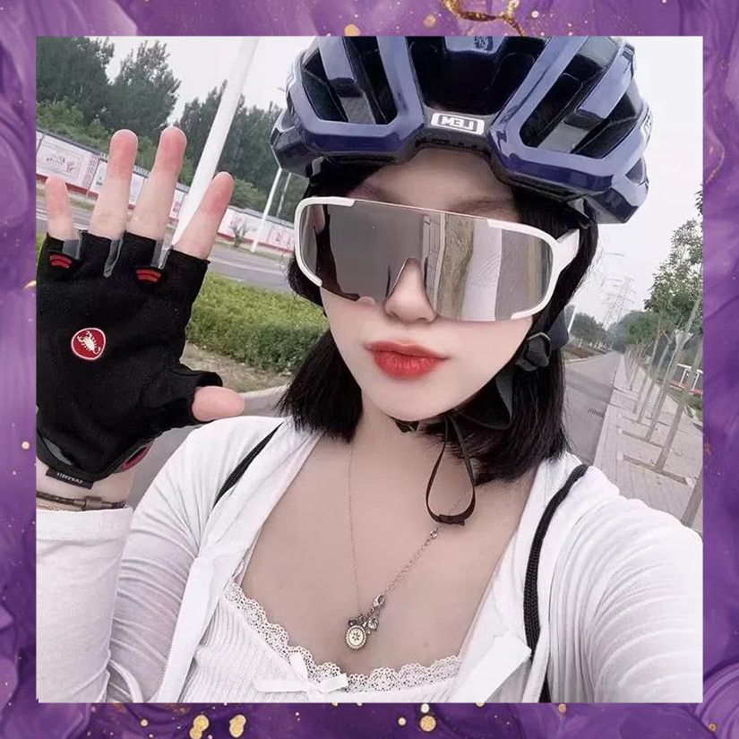 (SBA) Kacamata SEPEDA Anti UV Kaca Mata Hitam Besar Vintage Sport Wanita Pria Kotak Keren Sunglasses