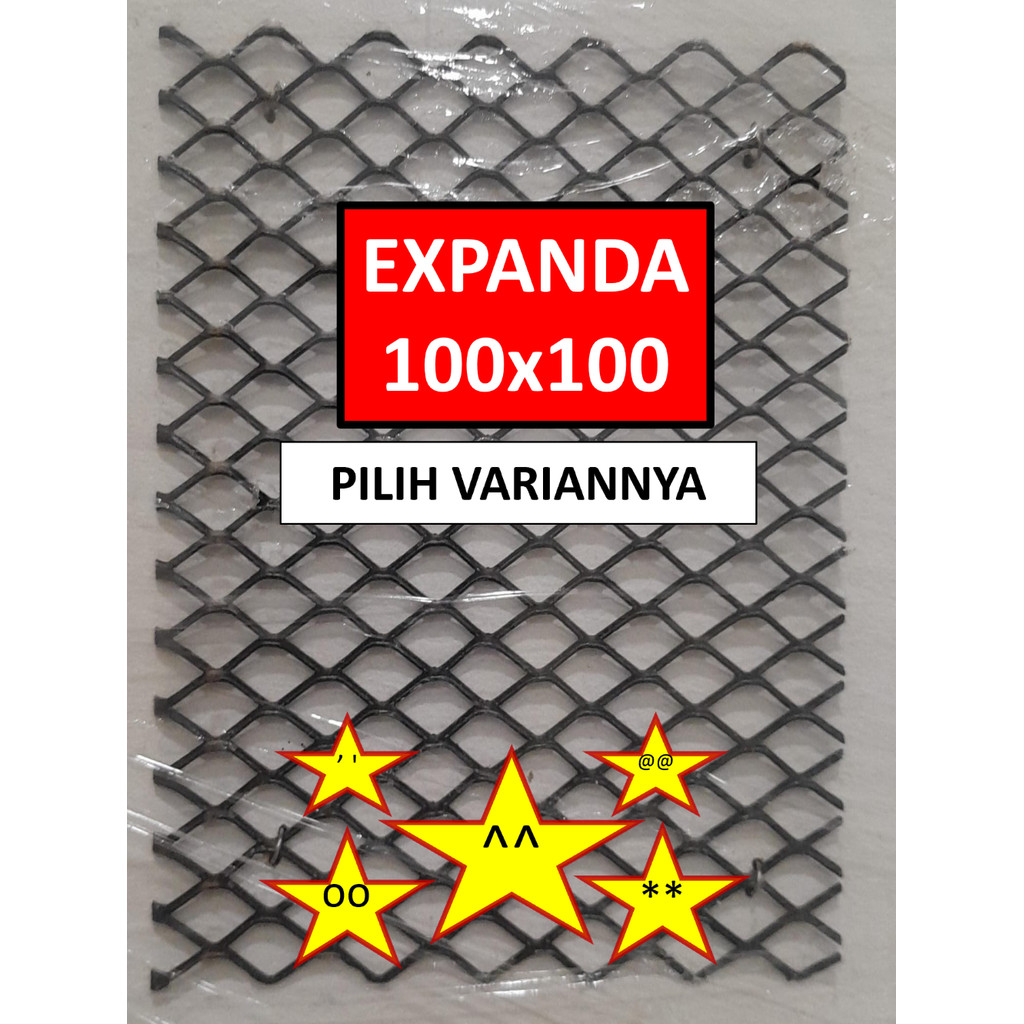 Expanded Metal - 100x100 cm - Expanda - Expanded Mesh - Plat Expanda