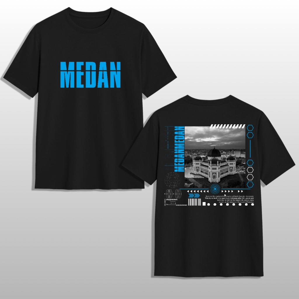 Kaos Medan Katun Combed Kaos Nama Kota