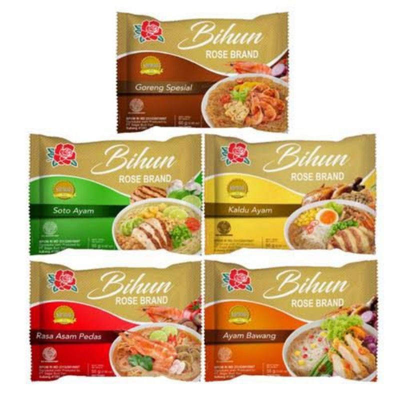 (SNGUA) Bihun Instan Rose Brand Goreng/Kuah 55gr