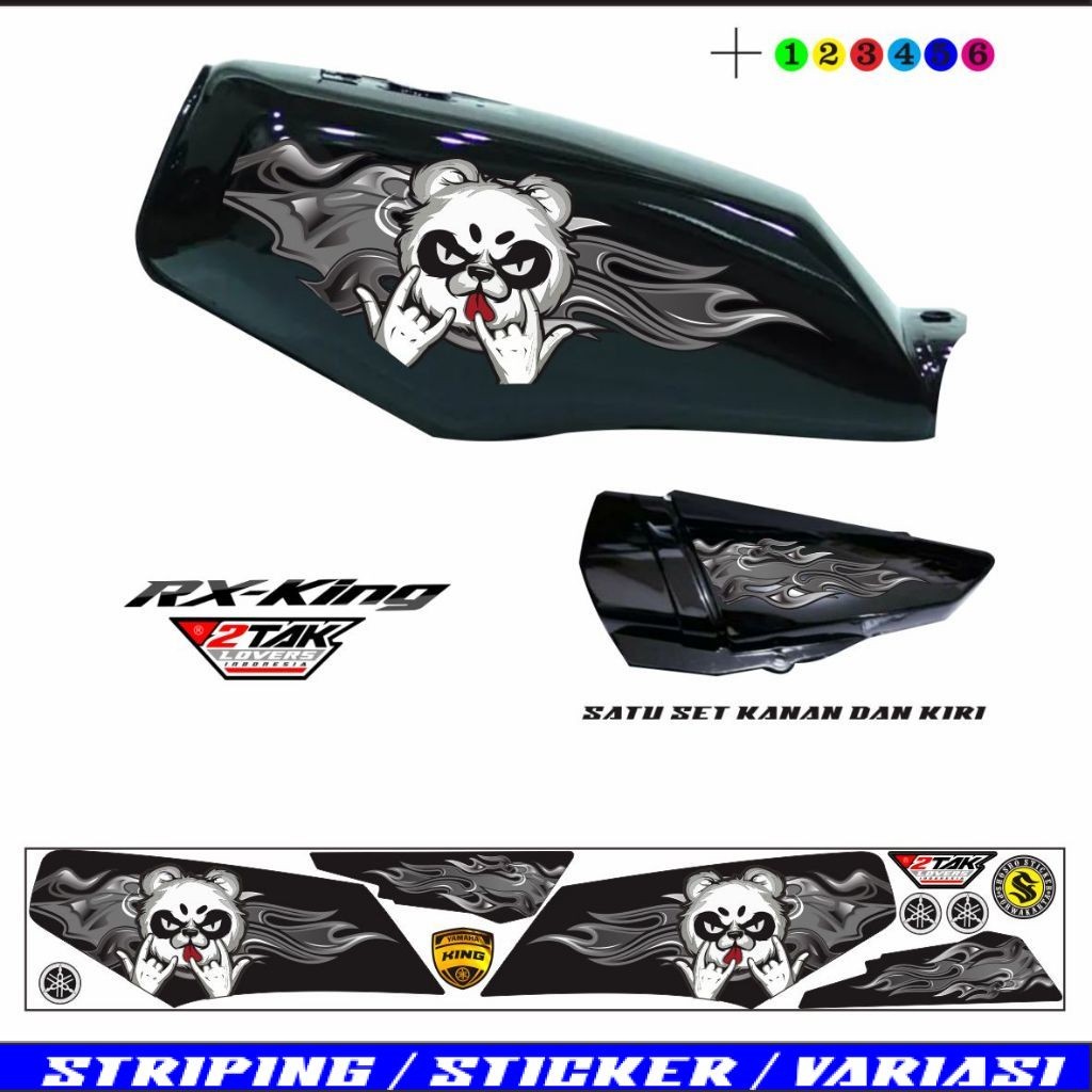 STIKER MOTOR STIKER TERLARIS MOTOR RX KING VARIASI / STIKER RX -KING