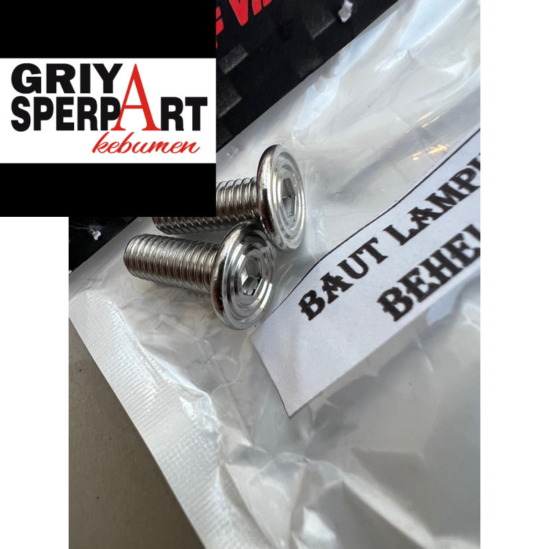 baut lampu sabit atau lampu behel begel belakang f1zr f1z R custom asli stenlis anti karat