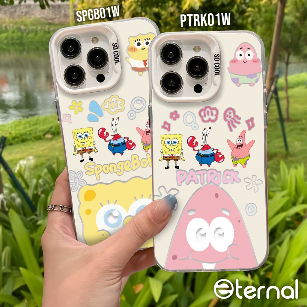 ETERNAL IMD SPONGEBOB PATRICK WHITE CASE ITEL S23 S25 ULTRA A50 A60S A80 P55 NFC P65 VISION 1 PLUS