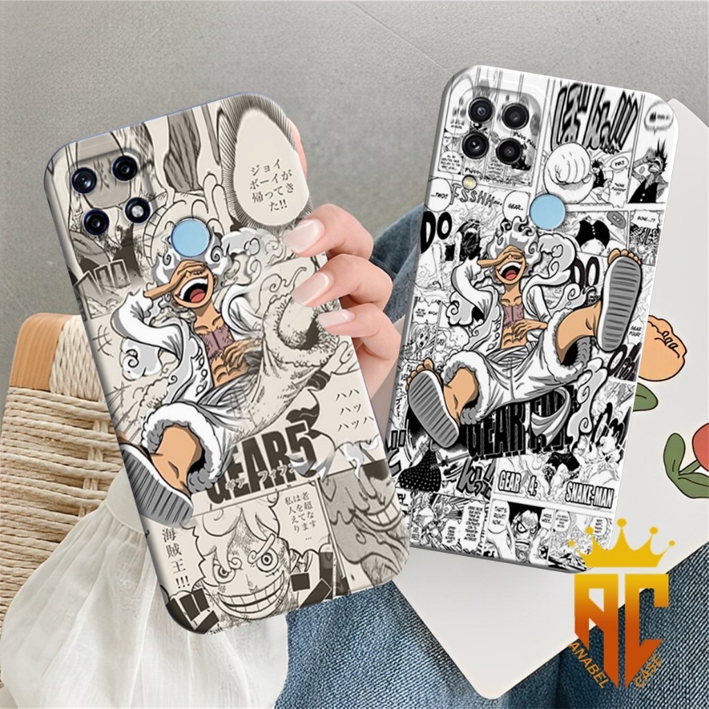 SOFT TPU CASE REALME C51S/C12/C15/C25/C25S/NARZO 30A/NARZO 50A - Motif GEAR ONE PIECE Anime Keren - 