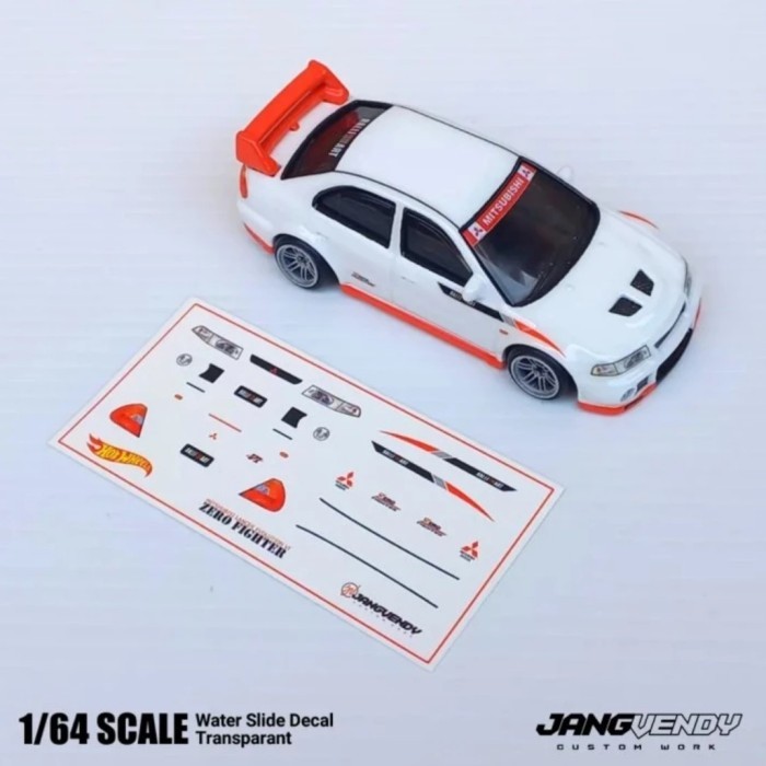 Decal hotwheels Mitsubishi Lancer Evo VI