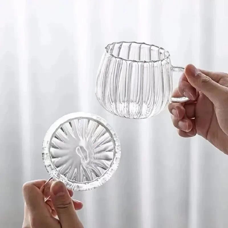 1pc 400ml Pumpkin Shaped Glass Cups High Borosilicate Glass Water Cup Drinking Glasses For Juice Mil