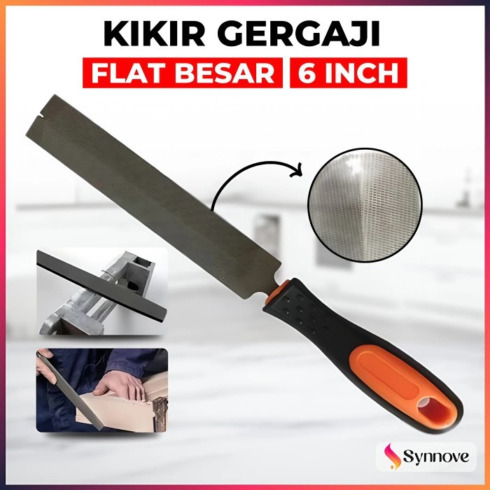 Kikir Gergaji T12 Material Baja Kikir Besi Flat 6 Inch Kikir Chainsaw  Kikir Gepeng Alat Asah Gergaj