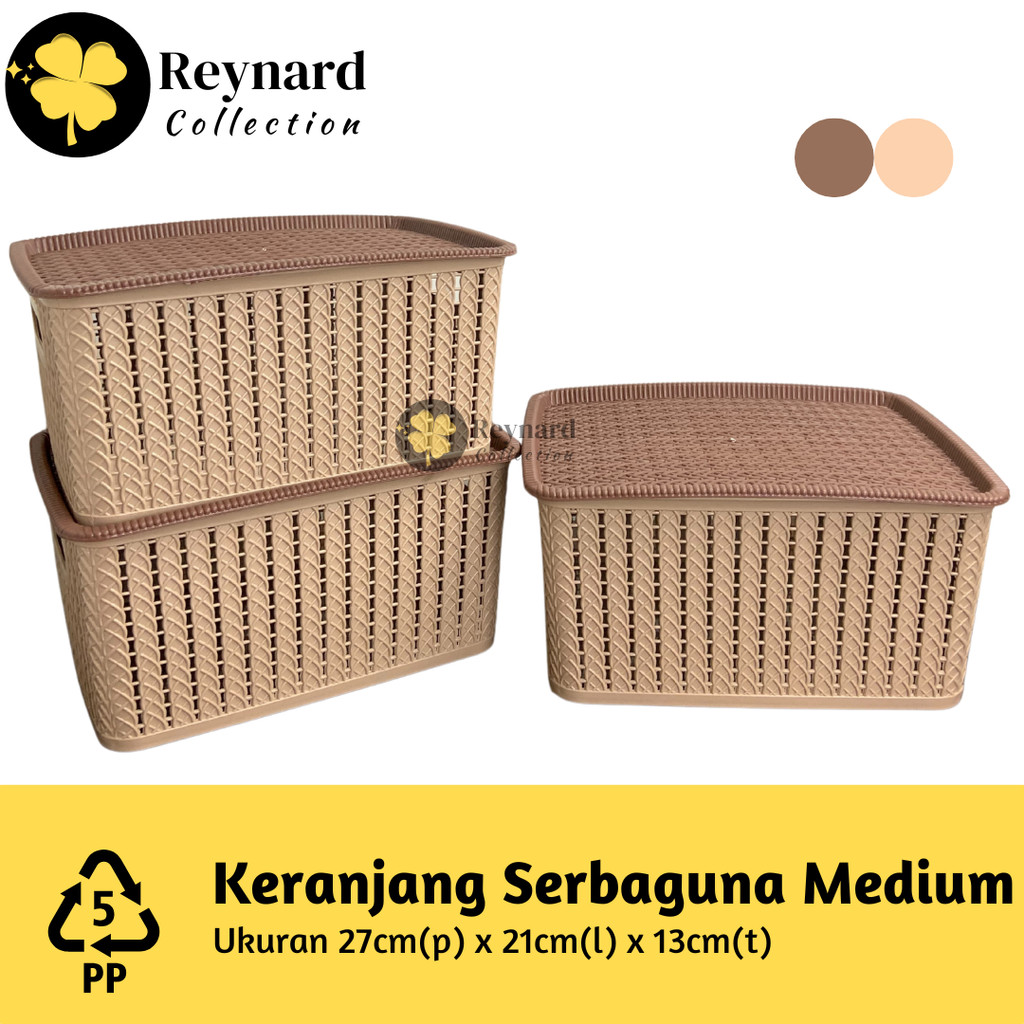 Keranjang Serbaguna Sedang Minimalis Korea Box Container Medium Aesthetic High Quality