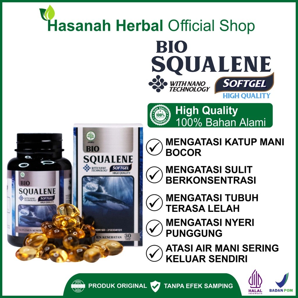 

Obat Katup Mani Bocor ISK Sperma Encer Keluar Sendiri Saat Tidur Gangguan Saraf Bio Squalene Softgel